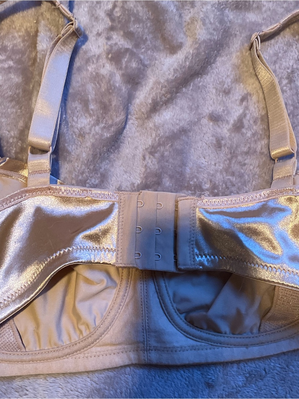 Breezies Women’s Shimmery Bra in Light Champagne color - Picture 6 of 7